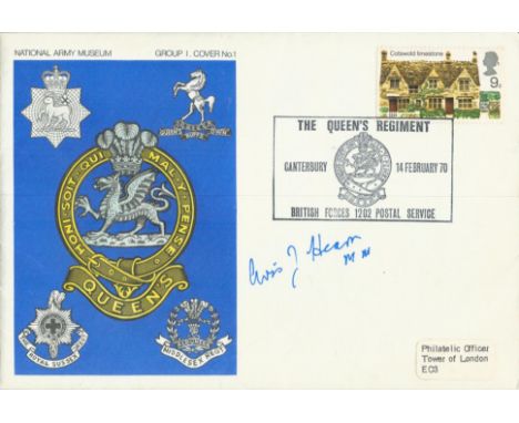 Avis Hearm MM signed National Army Museum cover WW2 RAF Battle of Britain pilot.  Good condition. All autographs come with a 