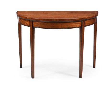 Y&nbspA GEORGE III SATINWOOD AND TULIPWOOD BANDED CONSOLE OR SIDE TABLE CIRCA 1790 79.5cm high, 110cm wide, 62cm deep  Condit