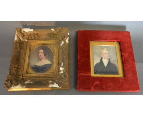 An Early 19th Century Portrait Miniature of Captain Alfred Chapman, gouache and watercolour, 9.5 x 7.5 cms, together with its