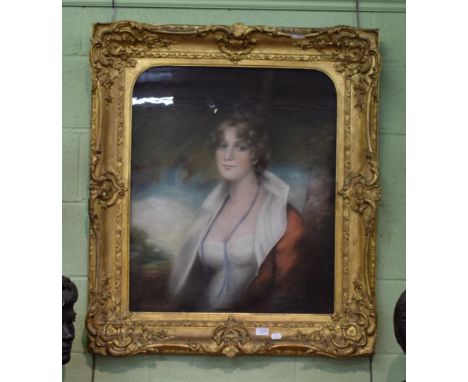 After Sir Henry Raeburn, half-length portrait of a lady, pastel, 75cm by 62cm 