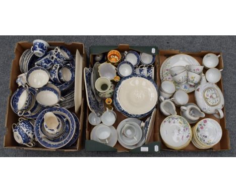 A German tea service; Burleigh ware tea/dinner service, tea wares etc (three boxes)