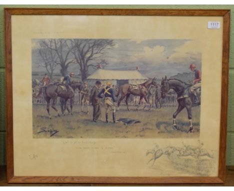 Charles Johnson Payne ''Snaffles'' (1884-1967) ''Oh! To be in England now that April's there'', signed print, 32cm by 54cm   