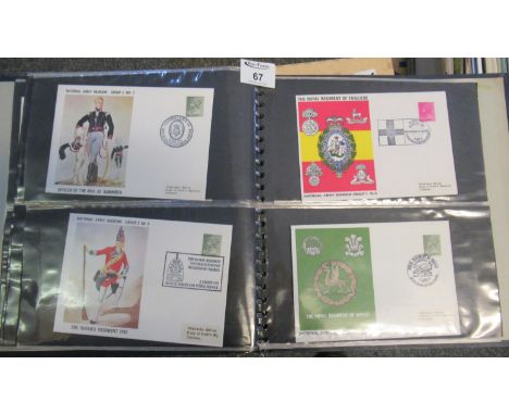 Great Britain collection of National army museum stamp covers in special album 60 covers 1970-1972 period. (B.P. 21% + VAT) 