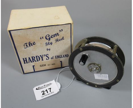 Vintage Hardy 'The Gem' fly reel in original box. (B.P. 21% + VAT) 