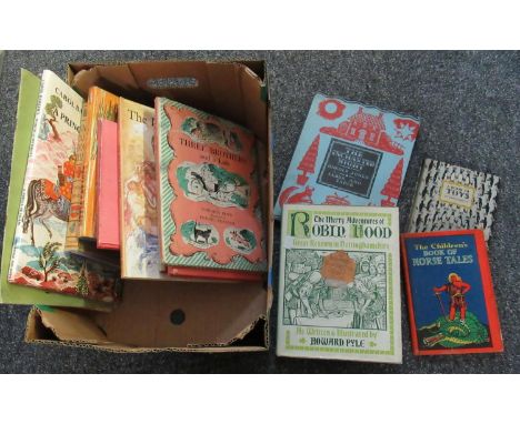 Small box of books to include: first edition of 'A Book of Toys' written and illustrated by Gwyn White, published by the King