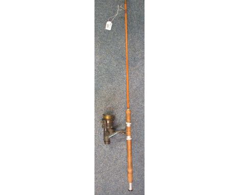 Vintage Hardy Palakona cane two-piece fly fishing rod, together with an Abu Garcia fishing/spinning reel.(B.P. 21% + VAT) 