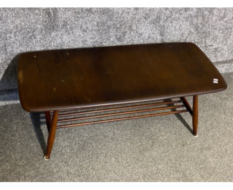 Dark Ercol 2 tier coffee table 104x46cm