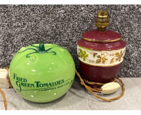 Large rare Wade money box “fried green tomatoes at the whistle stop cafe” with original stopper together with a vintage Wade 