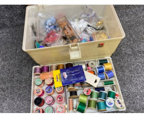 Vintage “flair” sewing box full of accessories