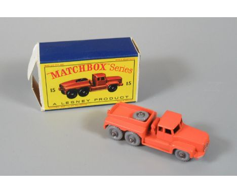 Matchbox series 15 Super Atlantic tractor in orange with rare grey wheels in original box. Provenance: purchased in Palmersto