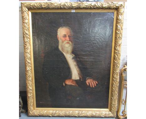 Thomas Hill (British 19th/20th Century), portrait of a distinguished bearded gentleman, signed, oils on canvas. 130 x 100cm a