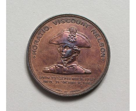 A BRONZE MEDALLION "FOUDROYANT" LORD NELSON FLAGSHIP.