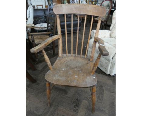 A stick back Windsor elbow chair 