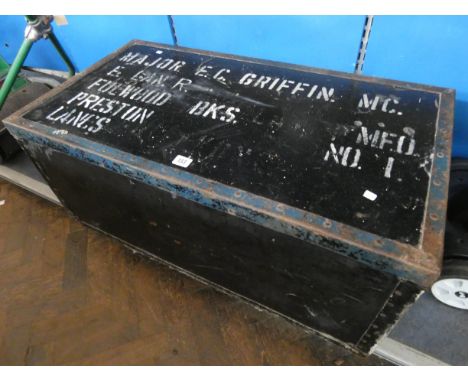 An old trunk belonging to Major E C Griffin 