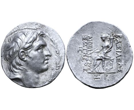 "Seleukid Empire, Demetrios I Soter AR Tetradrachm. Antioch, Dated SE 160 = 153/152 BC. Diademed head right / ΒΑΣΙΛΕΩΣ ΔΗΜΗΤΡ