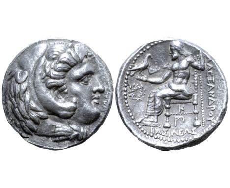 "Kingdom of Macedon, Alexander III 'the Great' AR Tetradrachm. Susa, circa 316-311 BC. Head of Herakles right, wearing lion s
