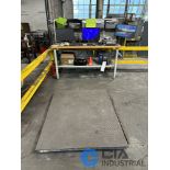 (LOT) SHIPPING BENCH AND FLOOR SCALE INCLUDING 5,000 LB. X 5' X 4' METTLER TOLEDO ICS465 DIGITAL
