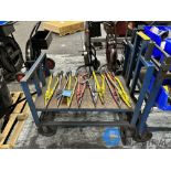 (LOT) STEEL BANDING CUTTERS WITH CART