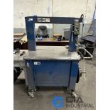 POLYCHEM MODEL PC1000 STRAPPING MACHINE; S/N 22610, 88 LB. CAPACITY, 25" X 19" STRAPPING CAPACITY,