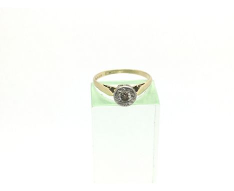 An 18ct gold diamond solitaire ring, approx 0.13ct, approx 2g and approx size J-K.