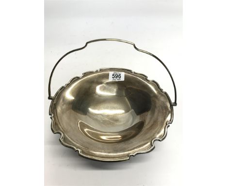 A silver basket with Sheffield hallmarks, weighing approximately 655g.