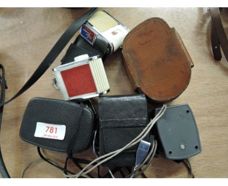 Seven various light meters
