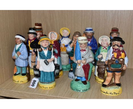TWELVE FRANKLIN MINT 'CRIES OF LONDON' TOBY JUGS, comprising Milk! Fresh and Sweet!, Umbrellas, Fine Umbrellas!, Pennies for 