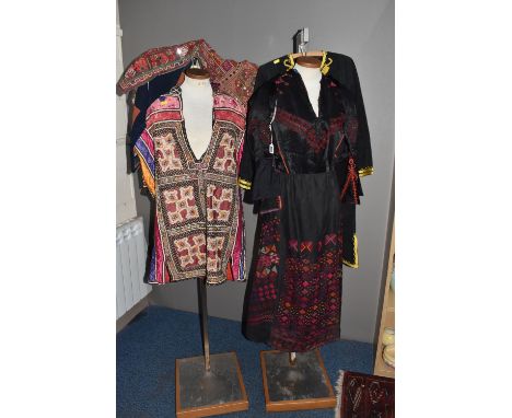 A GROUP OF MIDDLE EASTERN AND CENTRAL ASIAN WEDDING OUTFITS comprising a 'Gaj' in the style of Pakistani/Indian communities e