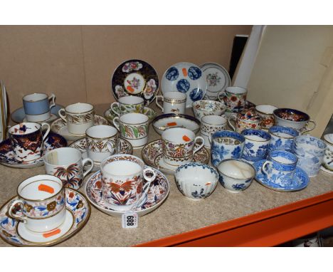 A LARGE COLLECTION OF MOSTLY EARLY NINTEENTH-CENTURY TEA AND COFFEE CUPS including a small group of early nineteenth-century 