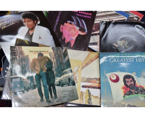 ONE BOX OF L.P VINYL RECORDS, approximately twenty three L.Ps to include Black Sabbath -Paranoid 6360 011 (record has a few l