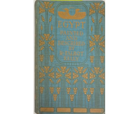 A 1912 clothbound edition of 'Egypt Painted and Described' by R. Talbot Kelly, published in London Adam &amp; Charles Black. 