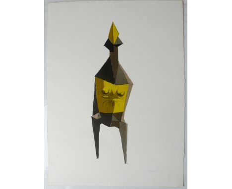 LYNN CHADWICK [1914-2003]. Standing Figure (Elektra), 1969. Lithograph on handmade Barcham Green paper with Chadwick watermar