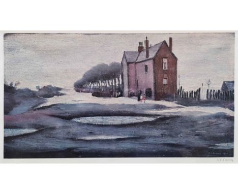 LAURENCE STEPHEN LOWRY - L S Lowry  [1887-1976]. The Lonely House, 1946. Offset lithograph. Signed and numbered 482/500 in pe