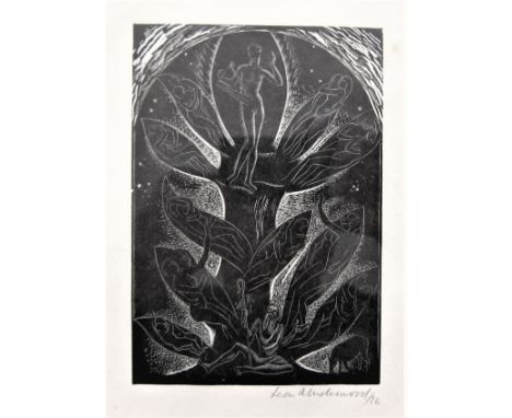 LEON UNDERWOOD [1890-1975]. Tree and Figure, 1926. wood engraving, edition of 30, 1st state artist's proof; signed in pencil.