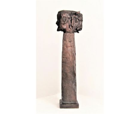 MICHAEL AYRTON [1921-75]. Self Portrait and Minotaur [Personal Janus], 1970. bronze, edition of 9, 4/9. 35 cm high. Provenanc