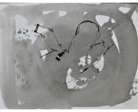 WILLIAM JOHNSTONE [1897-1981]. Abstract, 1960. oil on canvas; signed and dated on the reverse. 72 x 90 cm [overall including 