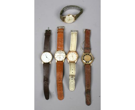 Five gents vintage wristwatches including Timex, Montine, Smiths etc.