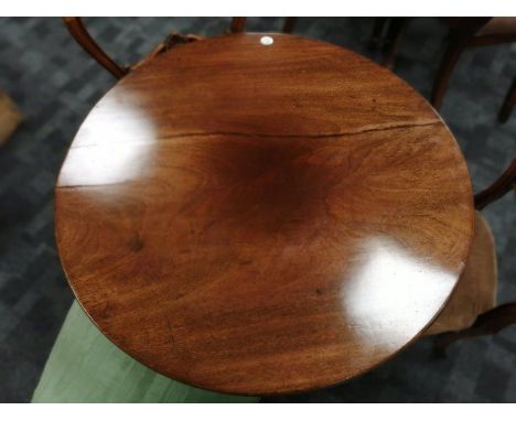 A George III mahogany tilt top tripod base occasional table   