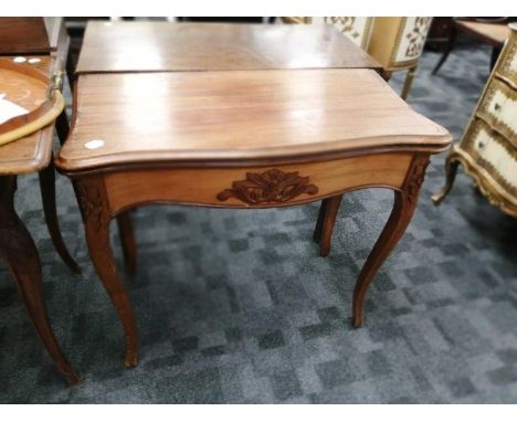 A 20th Century Oriental fruitwood sideboard,  97cm x 55cm x 84cm, together with two late 19th or early 20th Century tables, o