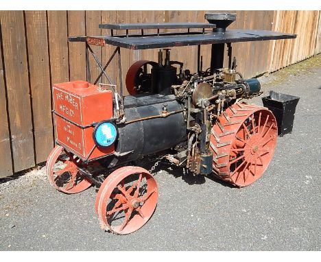 LIVE STEAM 3" HUBER TWIN TRACTOR AGRICULTURAL ENGINE. FRANKLIN & BELL C 1998, OUT OF BOILER TICKET, MUST BE TESTED BEFORE USE