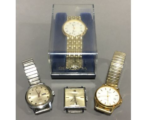 Two Rotary gentleman's wristwatches, together with two other gentleman's wristwatches