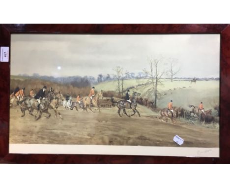 MICHAEL LYNE, Hunting Scene, limited edition print, signed; together with another After LIONEL EDWARDS, and two After ALKEN