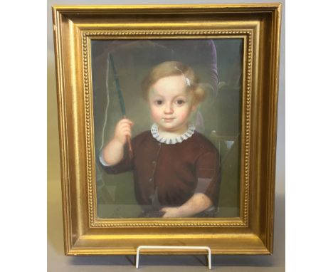 ENGLISH SCHOOL (19th century)Portrait of a BoyPastelsSigned with monogram and dated 185329 x 35.5 cm, framed and glazed