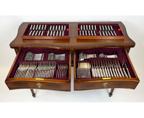 CANTEEN OF CUTLERY, comprising 48 forks, 46 knives, 23 dessert spoons, 24 fish knives and forks and a fish serving knife and 