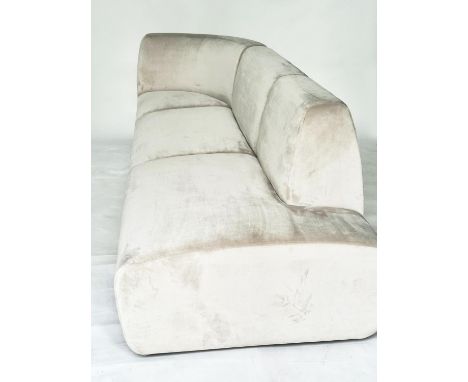 INFINITY SECTION SOFA, by Space Copenhagen, velvet upholstered, 75cm H x 273cm W. 