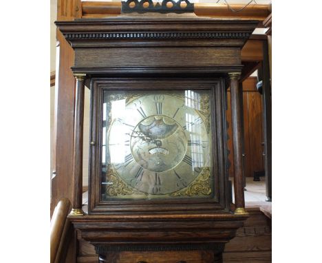A 19th Century longcase clock with brass dial, moonroller by Samuel Butterworth, Rochdale