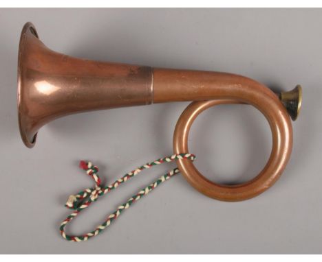 A early 20th century Copper hunting horn by Ball Beavon &amp; Co, London.  