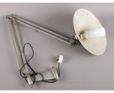 An industrial angle poise Herbert Terry task lamp.  
