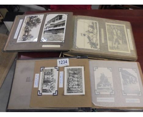 Two very good albums of photographic cards - India, military, army, rebelleing, T E Lawrence.