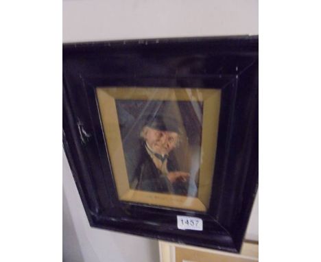 A framed and glazed print entitled 'The Snuff Taker'.